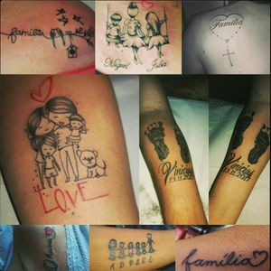 Algumas tatuagens em homenagem a família #family #familytattoo