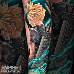 I have been working on a #FinalFantasyVII leg sleeve and finished the #CloudStrife portion. Next up is #Sephiroth.