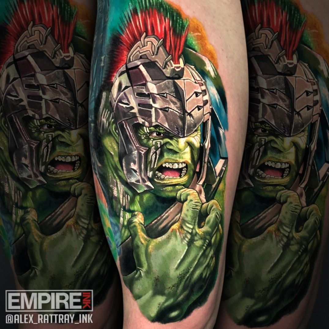 Hulk Tattoo design black and grey 2nd version