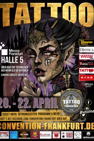 You will find us at the tattoo-convention in Frankfurt - TOMORROW! Visit https://badvilbel-tattoo.de/26-tattoo-convention-frankfurt/Further information about the whole event: www.convention-frankfurt.de