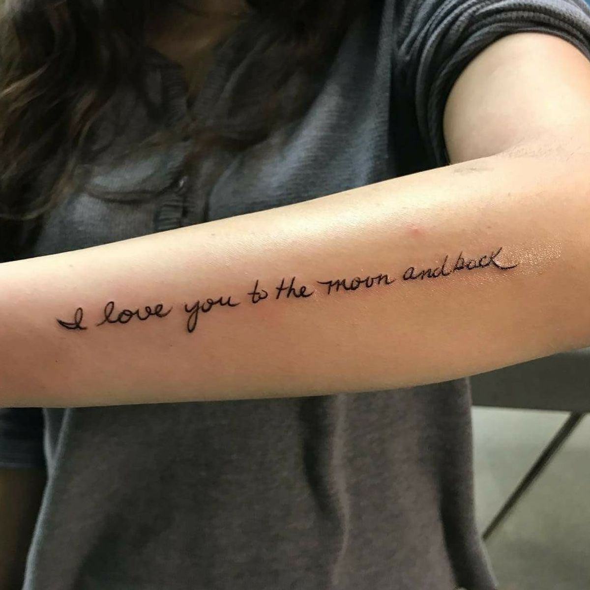 Tattoo uploaded by Carrie Massey • Great font. "I love you to the moon