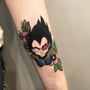 Tattoo uploaded by Mary Cardozo • Príncipe dos Sayajins 🤘❤  #vegeta#dbz#bold#boldline#oldschool#oldschooltattoo#tattoo#tattooer#tattooedgirl#colors#art#anime#black#pink#flower#dragonball#Prince#Saiyajin#SP#SãoPaulo#art#artfusion  • Tattoodo