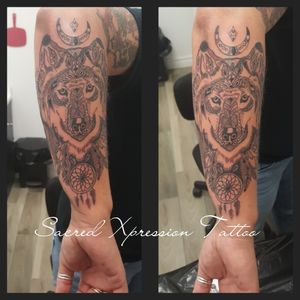 #bohemian #wolftattoo #tattoooftheday #sacredxpressiontattoo #sarnia #femaletattooartist #lineworktattoo #feminine #tattoodo #tattoomagazine #inkedgirl #radicalpulsepen #kingpintattoosupply #skinmasterscana #internationalartist #expoartist #tatb2018