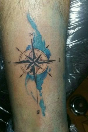 #compass #Naval Rose #splash #hink #orlynlobo #tattooartist #worldfamousink #Honduras #truestyle 