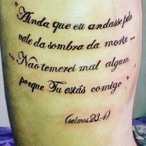 Executado pelo Tatuador Leonardo Lorran Salmos 23;4