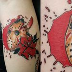 Jason Voorhees mask calf piece thx for looking #TraditionalArtist #traditionaltattoo #traditional #boldwillhold #horrortattoo #color #colortattoo 