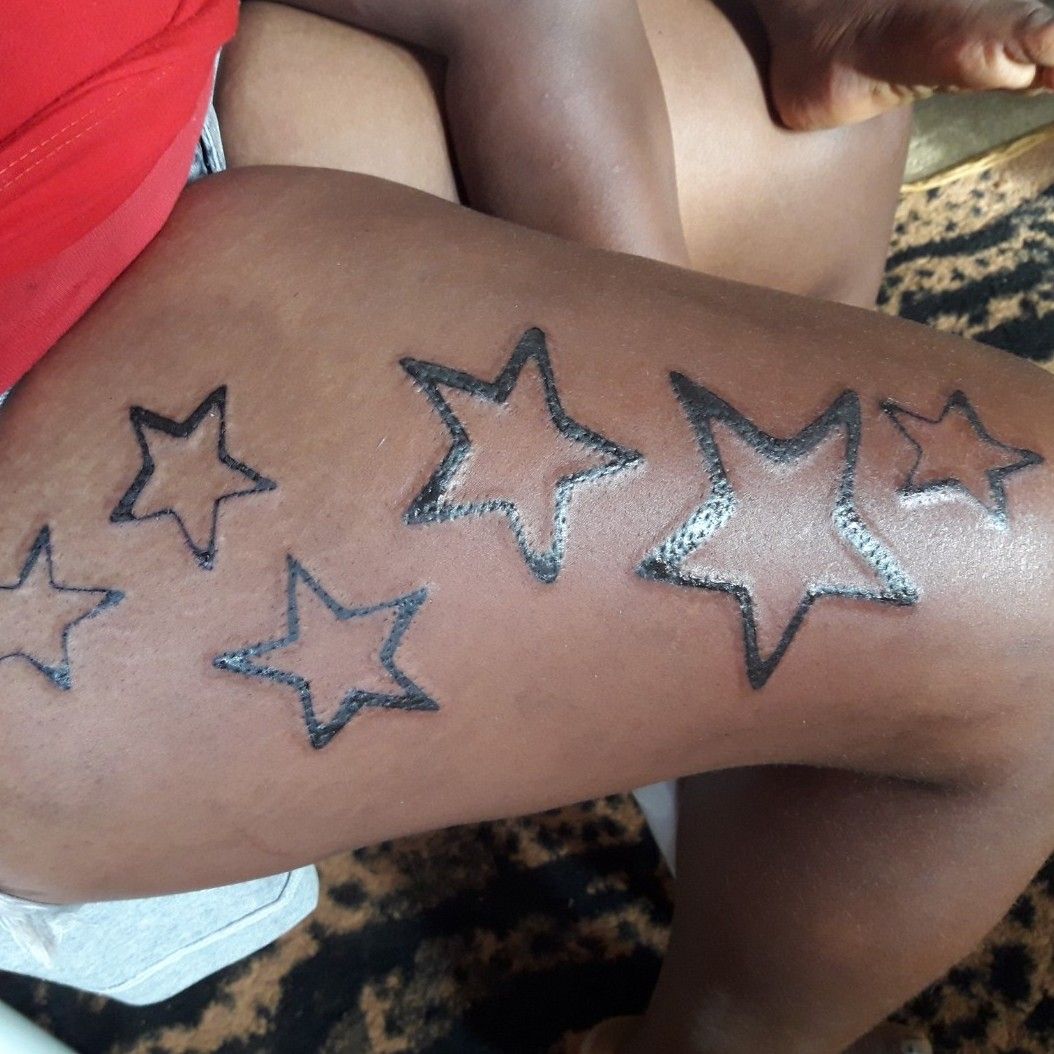 star hip tattoos for women