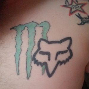 Monster&Fox logo to symbolize when I used to race motocross 