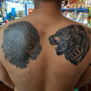 Love the way these came out. #lion#bear#tribal