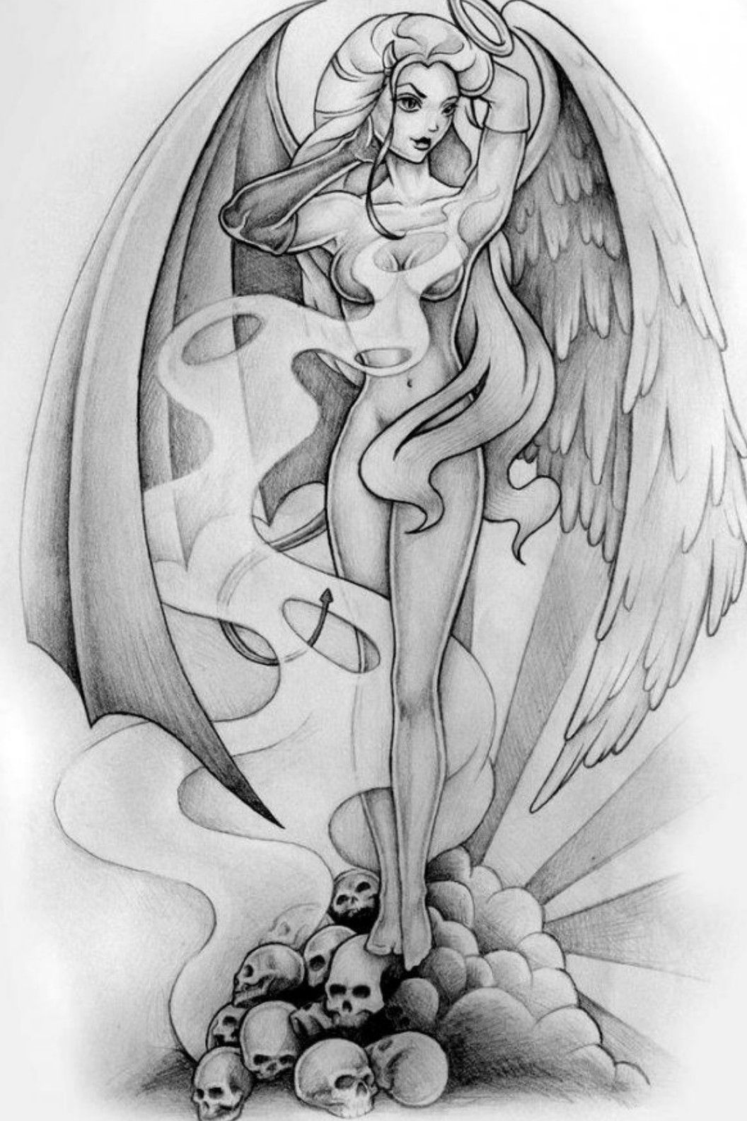 ангел голая рисунок фото 71