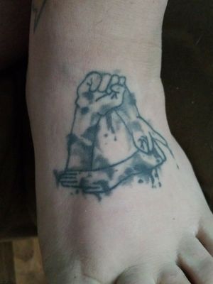 Rock, Paper, Scissors sibling tattoo