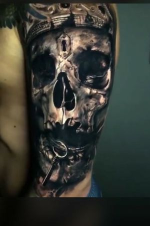 Badass skull tattoo 