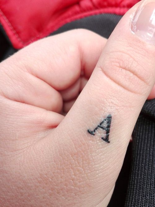 Small #A on the #finger