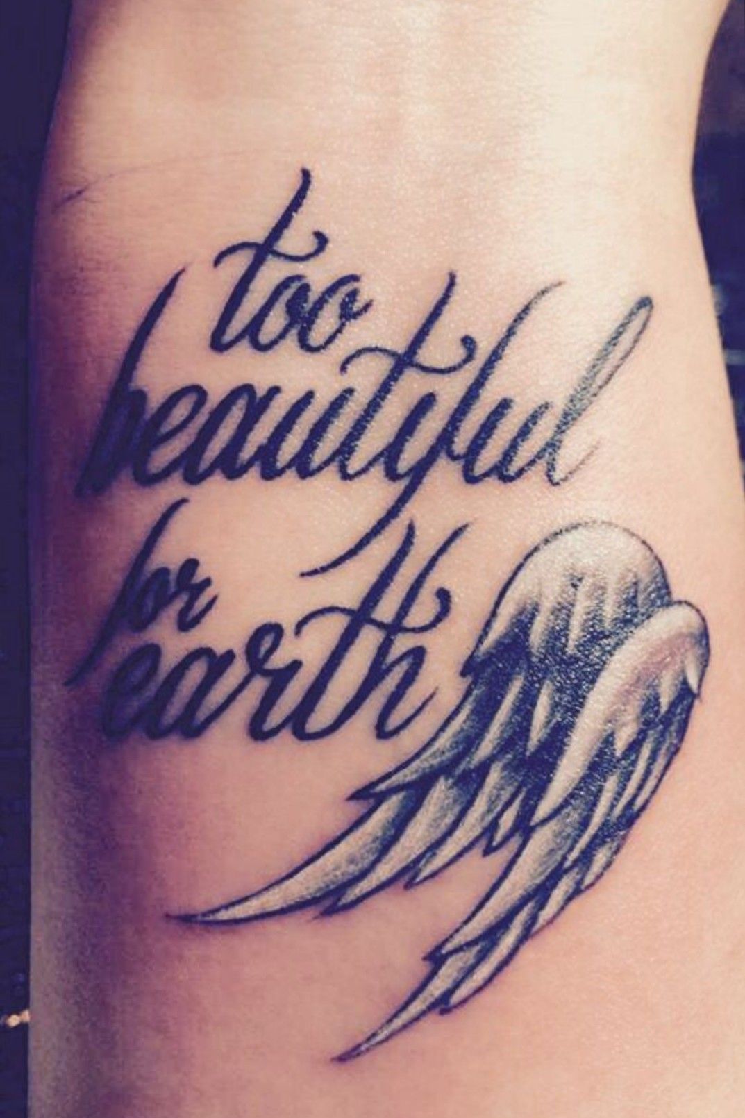 My tattoo for my angel too beautiful for earth  Tattoos Love you more  than Love you more