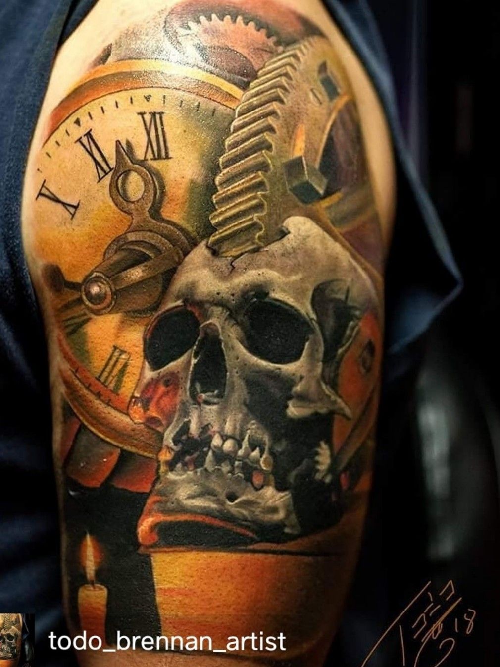 Naksh Tattoos  Below are some possible meanings of the clock tattoo In  general a clock symbolizes life and death Also skull tattoo designs  could symbolize that the person has accepted their
