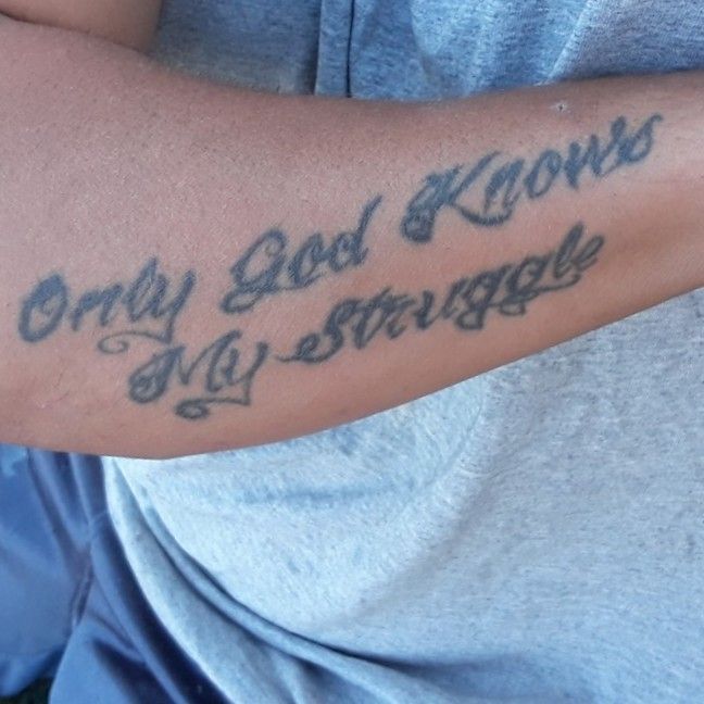 Tattoo uploaded by JakeBrittany Trahan • Only God Knows My Struggle  #kevingates • Tattoodo