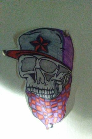 Gangster skull. Artist: Aaron Kelly aka myself
