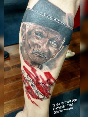 Tatuagem homenagem ao mestre verequete rei do Carimbó Pa. By Junior Mota 