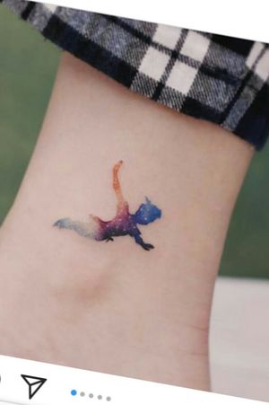Credit to instagram : @tattooselection #PeterPan #color #disney #minimalistic #galaxy 