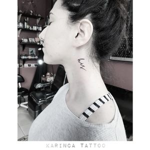 "his" Instagram: @karincatattoo #karincatattoo #feeling #neck #small #tattoo #tattoos #tattoodesign #tattooartist #tattooer #tattoostudio #tattoolove #tattooart #istanbul #turkey #dövme #dövmeci #design #girl #woman #tattedup #inked #ink #tattooed 