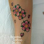 Tebori Sakura Japanese traditional tattoo by Fernando Bosatsu Jardim  #tebori #traditionaltattoos #japanesetattoo 