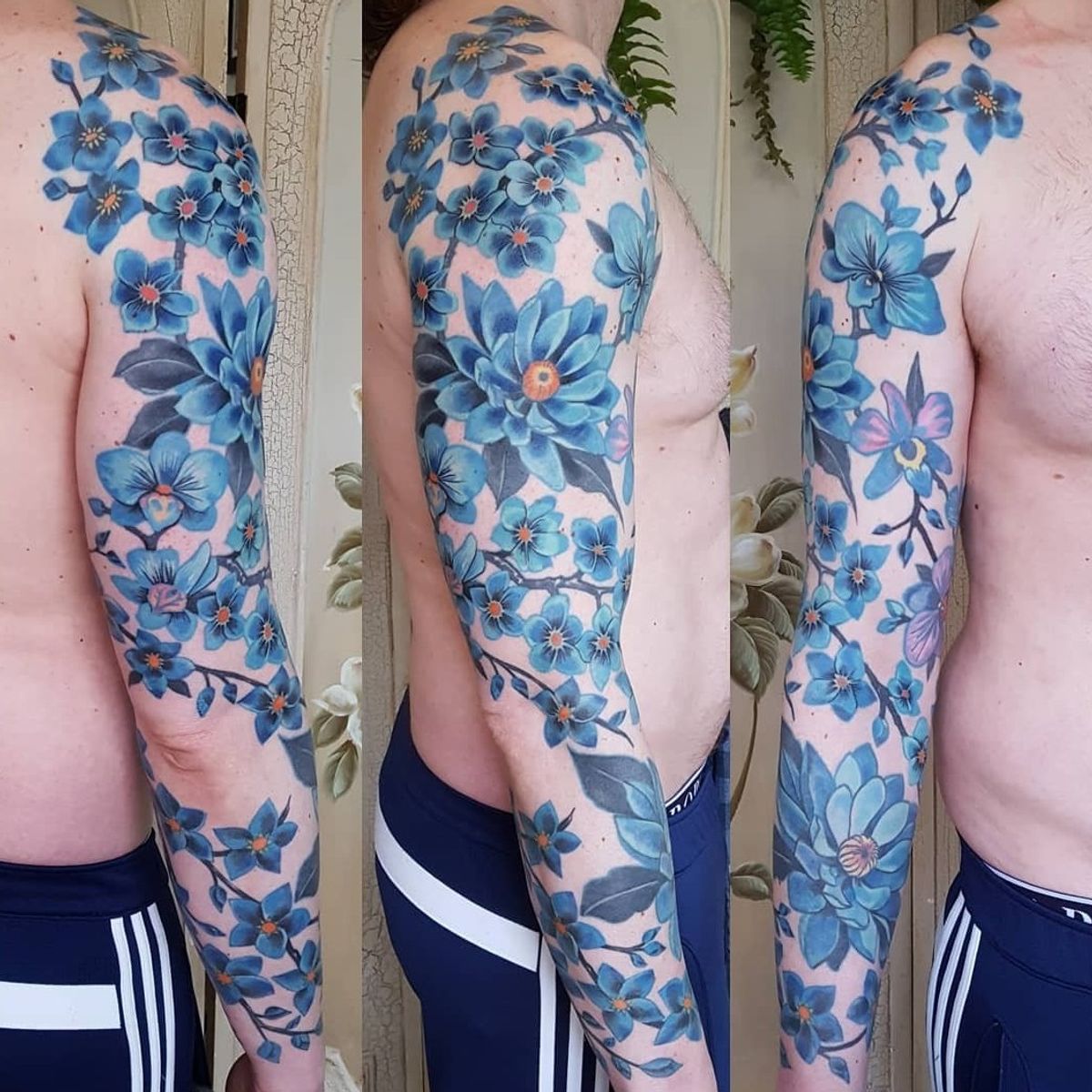 Tattoo uploaded by dorothytattoos • Blue florals - forget-me-nots ...