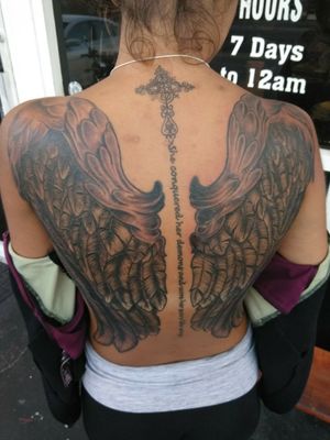 Angel wings back piece