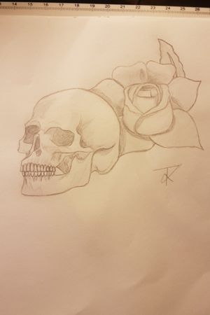 Le crâne et la rose.
