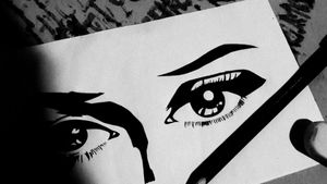 A part of my design. #eyes #flashart #blackandgrey #art 