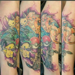 Artist Daniel Lara @ Permanent Stain Tattoo Pokemon