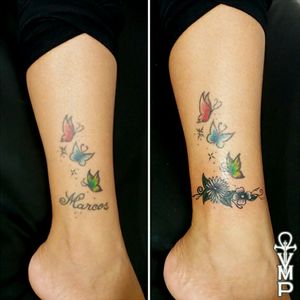 #tattooart #Butterflies #butterflytattoo #flowertattoo #vmptattoo #coveruptattoo 