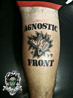 #NaneMedusaTattoo #tattoo #tatuagem #black #blackworktattoo #agnosticfront #hardcore #band #rock 