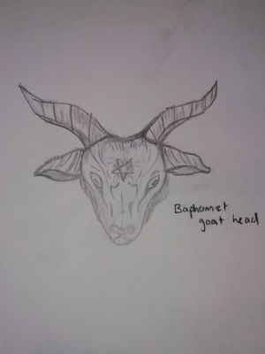 baphomet head drawing
