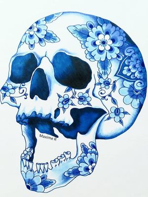 Delfts Blauw Skull