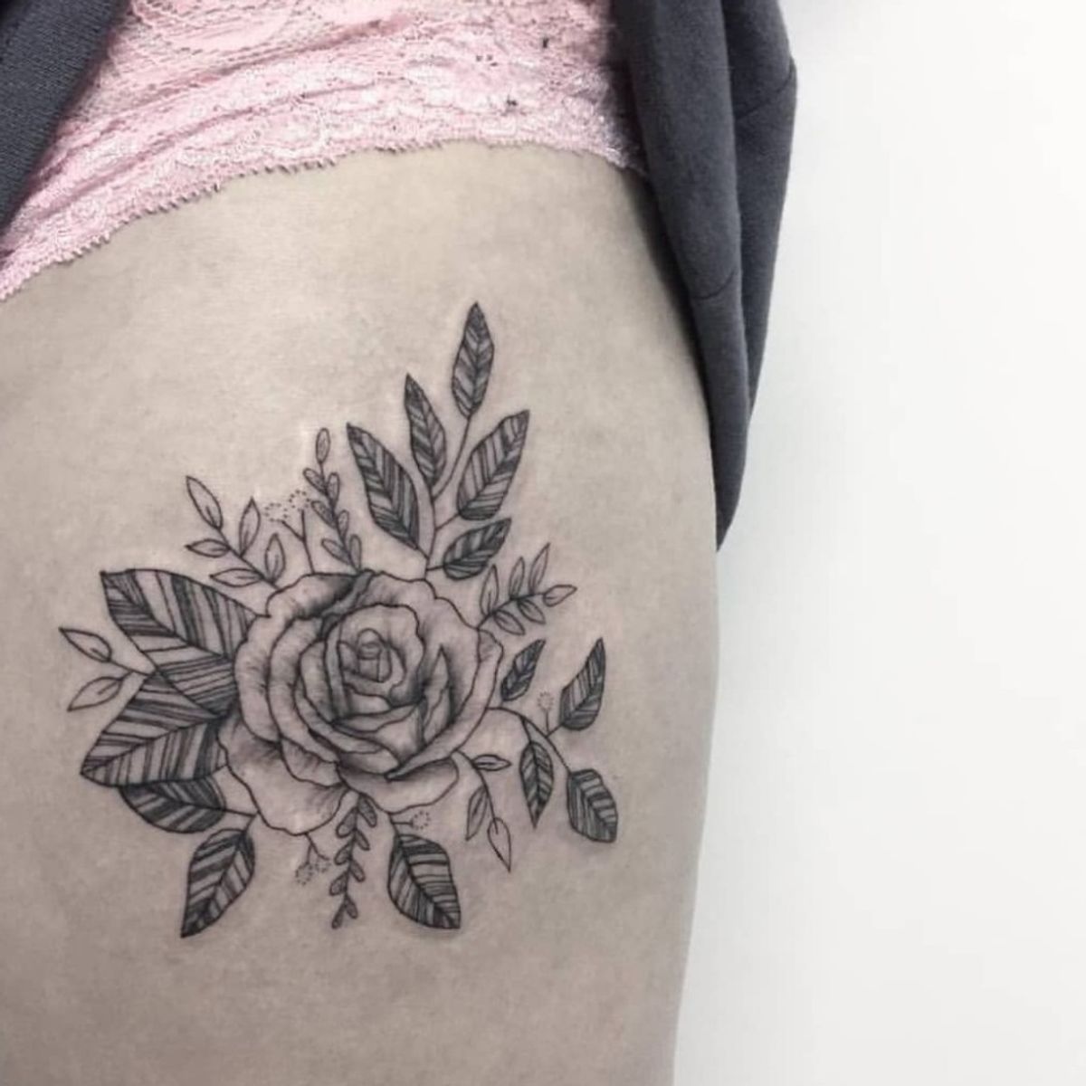 Tattoo uploaded by Betty Foster • Line Work Rose • Tattoodo