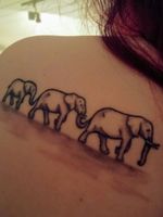 #elephant #family #back #bwtattooing  #bw #blackandgreytattoo #elephanttattoo #elephants  #animal #animaltattoo #together #togetherforever  #redhair #me #firsttatoo #first #mum #brother  #lovemyink  #LoveMyFamilyForever  