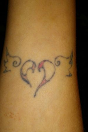 This is on my right forearm. Unfortunately it is facing me rather than outward like I wanted. I plan to either cover it or add to it to make it better. 