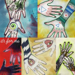 "coordination"series of tattooed hands done in watercolor and pencil.available as originals at resonanteye.net and as prints at redbubble.com/people/resonanteye