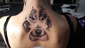 Tattoo studio Mastilnica - Nely Dimitrova's work#wolftattoo #wolfhead #wolf #paw #wolfface #wolfpaw #eyes 
