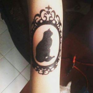Cat in The Mirror Tattoo