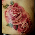 Pink roses with pearls. Gotten off google images 