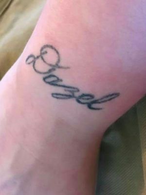My Nanny's signature before her passing. Tattoo client was my sister, unknown artist.