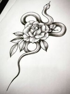 #tatoo #snake #flower 