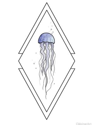 CMolnarArt Diamond Jellyfish Watercolour