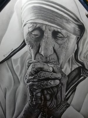 Madre Teresa de Calcutá #art #realism #realismo #draw #drawing #arte #madre #desenhos 