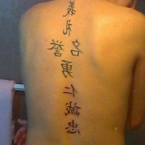 loyalty tattoos in chinese