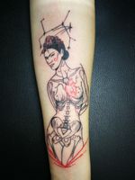 #frida #fridakahlo #heart #skeletontattoo #TattooGirl #tattooart 