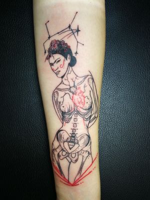 #frida #fridakahlo #heart #skeletontattoo #TattooGirl #tattooart 