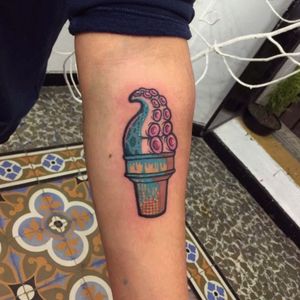 Tentacle Ice Cream, tattoo I did few days ago. Gracias por la confianza y el aguante! ✌🏻🤓 Cotizaciones al whats 2223605806 y DM ☺️(Not my design) #tentacle #icecream #tattoo #helado #tentaculo #tatuaje #colortattoo #forearmtattoo #antebrazo #forearm #ink #inked #tatuadoresmexicanos #puebla #mexico #hechoenmexico #madeinmexico #HybridoKymera @tattoodo #pueblatattoo 
