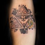 Legend Of Zelda Triforce Emblem Tattoo of Courage Tattoo